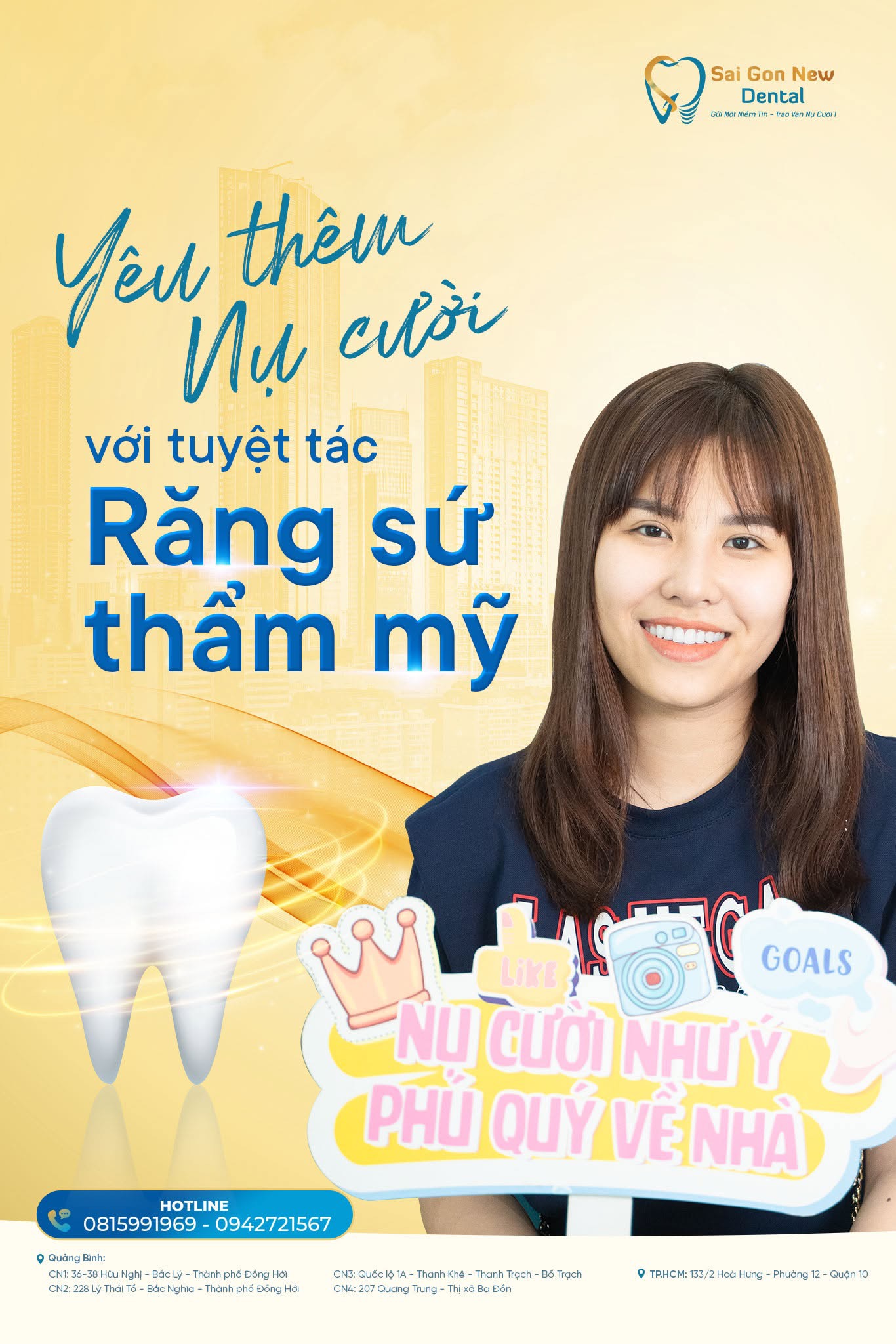 Lựa chọn dịch vụ bọc răng sứ tại nha khoa Sai Gon New Dental.